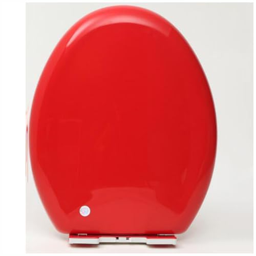 Universeller Kunststoff-Toilettensitz für den Heimgebrauch, Absenkautomatik, Schnellverschluss, farbiger WC-Sitz, Rot Universeller Kunststoff-Toilettensitz für den Heimgebrauch, Absenkautomatik, Schnellverschluss, farbiger WC-Sitz, Rot von Generisch