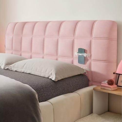 Universeller Stretch-Samt-Kopfteilbezug, einfarbig, King/Queen/Doppelgröße, elegante Schlafzimmer-Dekoration, staubdicht, einfach zu installieren, Rosa, 200 cm Universeller Stretch-Samt-Kopfteilbezug, einfarbig, King/Queen/Doppelgröße, elegante Schlafzimmer-Dekoration, staubdicht, einfach zu installieren, Rosa, 200 cm von Generisch