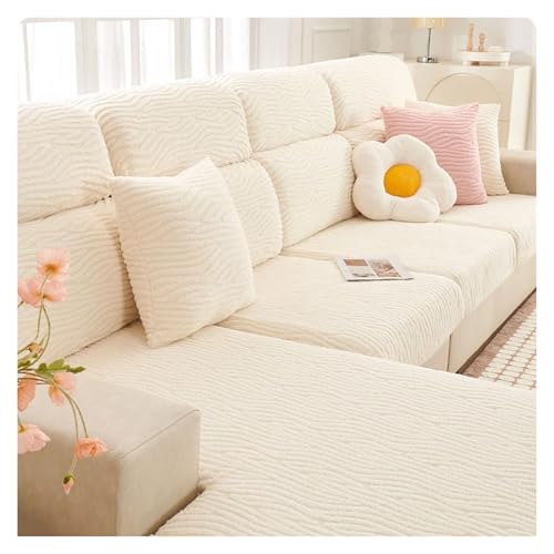 Universeller Stretch-Sofabezug, dick, elastisch, Couchschutz für Ecksofas und Sessel, inklusive Kissenbezügen, passend für 1 Sitzer (6585 cm), Stil 4 von Generisch