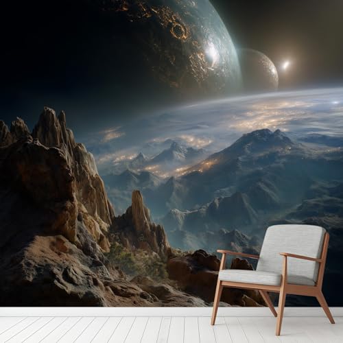 Universum Weltraum Planet Berg Tapete Selbstklebende Fototapete Sterne Galaxie Tapeten Natur Landschaft Wandtapete Vinyl Wasserdicht Wandaufkleber für Wohnzimmer Schlafzimmer Küchen 250x370 cm Universum Weltraum Planet Berg Tapete Selbstklebende Fototapete Sterne Galaxie Tapeten Natur Landschaft Wandtapete Vinyl Wasserdicht Wandaufkleber für Wohnzimmer Schlafzimmer Küchen 250x370 cm von Generisch