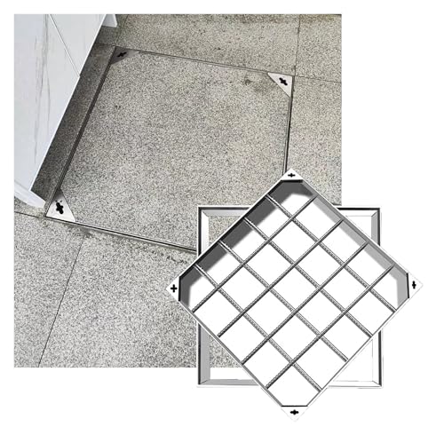 Unsichtbare Edelstahl-Ablaufabdeckung mit einziehbarem Griff, 99-81,3 cm, versteckter quadratischer Deckel für Landschaftsbau, Zugang zu Abwassergruben und Entwässerungssystemen Unsichtbare Edelstahl-Ablaufabdeckung mit einziehbarem Griff, 99-81,3 cm, versteckter quadratischer Deckel für Landschaftsbau, Zugang zu Abwassergruben und Entwässerungssystemen von Generisch