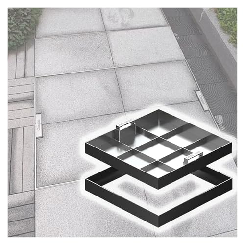 Unsichtbare Edelstahl-Schachtabdeckung und Rahmen – robuster versenkter Klärgrubendeckel für Auffahrt, Hof und Garten von Generisch