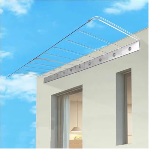 Unsichtbare Polycarbonat-Markise für Haustür, wasserdicht und UV-beständig, perfekt für den Außenbereich, Balkoneingang, 40/50 cm Größe, ideal als Schutz für Zuhause von Generisch