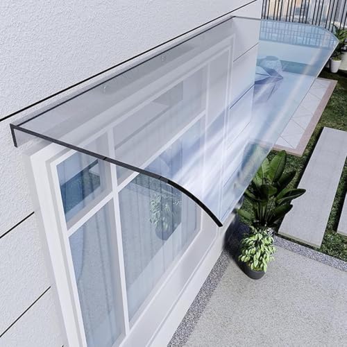 Unsichtbare Türmarkise, gebogenes Vordach, Polycarbonat, Regenschutz für Fenster und Eingänge, einfach zu installieren, transparent, 50 x 290 cm Unsichtbare Türmarkise, gebogenes Vordach, Polycarbonat, Regenschutz für Fenster und Eingänge, einfach zu installieren, transparent, 50 x 290 cm von Generisch