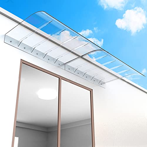 Unsichtbares Regendach für Fenster Eingangsbereich Markise Outdoor Schattensegel Garten Fensterüberdachung UV-Schutz vor Regen & Schnee Polycarbonatabdeckung von Generisch