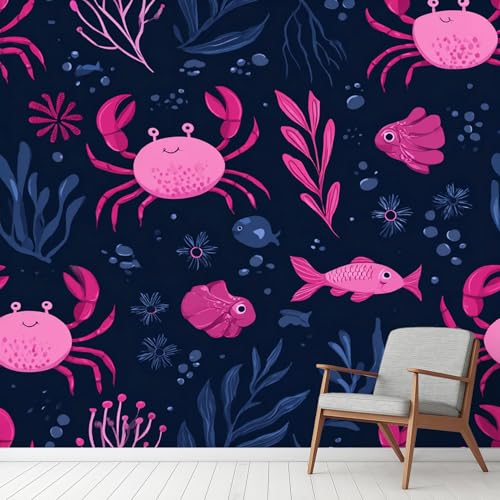 Unter dem Meer Karikatur Krabbe Tapete Selbstklebende Fototapete Fisch Ozean Algen Tapeten Funny Tiere Wandtapete Vinyl Wasserdicht Wandaufkleber für Wohnzimmer Schlafzimmer Küchen 250x370 cm Unter dem Meer Karikatur Krabbe Tapete Selbstklebende Fototapete Fisch Ozean Algen Tapeten Funny Tiere Wandtapete Vinyl Wasserdicht Wandaufkleber für Wohnzimmer Schlafzimmer Küchen 250x370 cm von Generisch