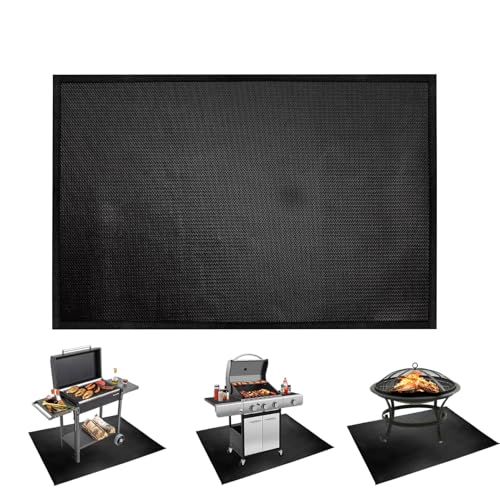 Untergrillmatte, Terrassenschutz, feuerfester Grillschutz, öldicht, wasserdichte Schicht, wiederverwendbares Material, rutschfeste Rückseite, einfache Reinigung, perfekt für Flat Top, Raucher, BBQ Untergrillmatte, Terrassenschutz, feuerfester Grillschutz, öldicht, wasserdichte Schicht, wiederverwendbares Material, rutschfeste Rückseite, einfache Reinigung, perfekt für Flat Top, Raucher, BBQ von Generisch