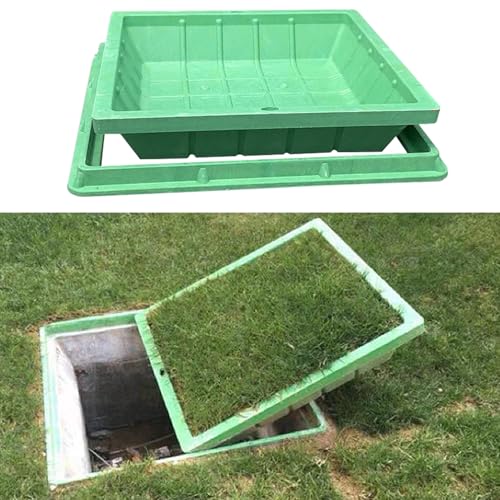 Unterirdische Entwässerungsschachtabdeckung, robuster Klärgrubendeckel für Garten und Hof, quadratischer Inspektionskammer-Zugang Unterirdische Entwässerungsschachtabdeckung, robuster Klärgrubendeckel für Garten und Hof, quadratischer Inspektionskammer-Zugang von Generisch
