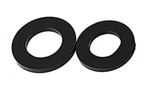 Unterlegscheiben DIN 125 Edelstahl Schwarz V2A - M1,6 M2 M2,5 M3 M4 M5 M6 M8 M10 M12 SCHWARZE Unterlegscheiben (100, M 12) von Generisch