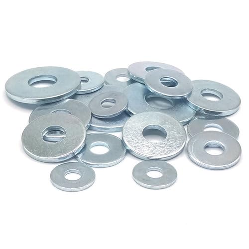 Unterlegscheiben DIN 9021 - Stahl verzinkt - große Beilagscheibe silber (M6, 2500 Stück) von Generisch