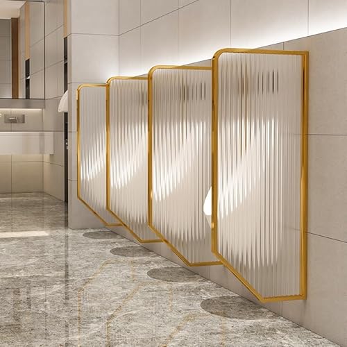 Urinal-Sichtschutz aus Edelstahl zur Wandmontage mit gehärtetem Glas für öffentliche Badezimmer in Einkaufszentren, Hotels und Bars von Generisch