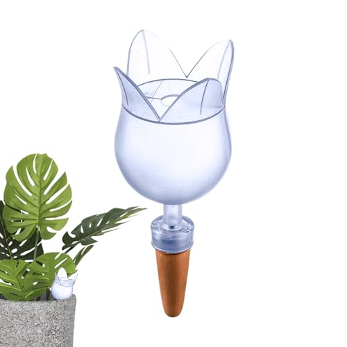 Urlaubs-Pflanzenbewässerungssystem - Blumenförmiges Automatisches Pflanzen Selbstbewässerungsgerät,Zeitversetzter Bewässerer Terrakotta Für Keramiktöpfe Terrasse Gemüse Gewächshaus Beet Blumenkasten von Generisch