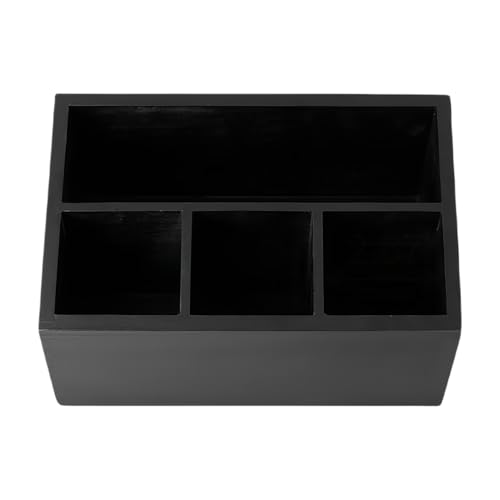 Utensilienhalter aus Holz, Kochutensilien-Organizer, Besteckhalter, Besteckbehälter, 4 Fächer, Arbeitsplatte, Besteckaufbewahrung für Küchenarbeitsplatten, Esszimmer, Buffet, Outdoor, Grillplätze von Generisch