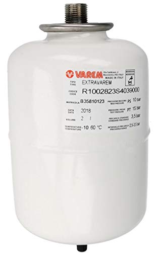 Varem Membran-Druckbehälter Öl Ausdehnungsgefäß 2 | 5 | 8 | 18 | 25 Liter mit ölbeständiger Nitril-Membran (2 Liter, Varem R1002823S4039000) von Generisch