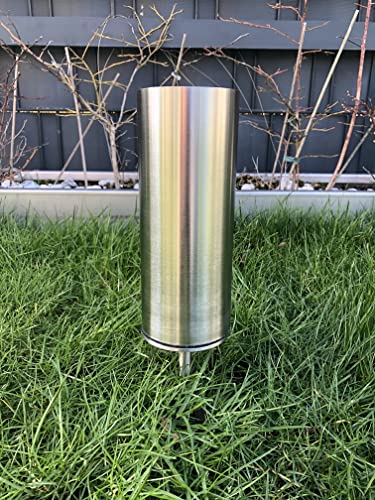 Grab-Vase-Edelstahl-Erdspieß-Hochwertig-Grabschmuck Friedhof von Generisch