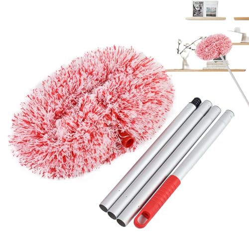 Ventilator-Staubwedel für Deckenventilator, Deckenventilator-Reiniger-Staubwedel - Deckenstaubwischer | Reinigungswerkzeug für hohe Deckenventilatoren mit Verlängerungsstange, wiederverwendbarer Mikro von Generisch