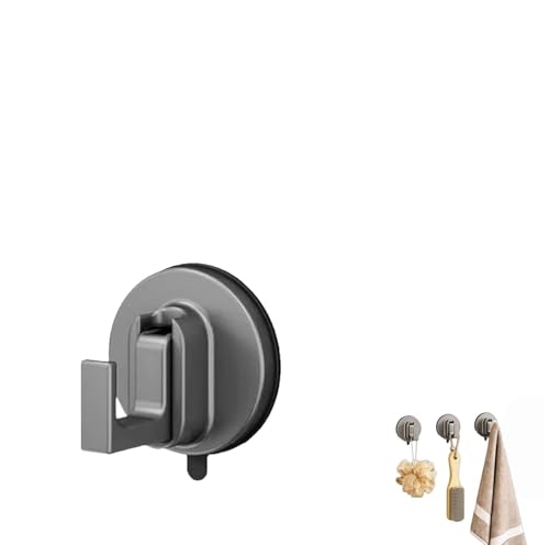 Verbesserte robuste Saugnäpfe ohne Bohrung, robuste Saugnäpfe, Saugnapfhaken, strapazierfähig, kein Bohren, wasserdicht, wiederverwendbar, für Badezimmer, Küche, Glas (1 Stück, schwarz) von Generisch