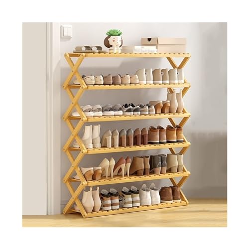 Verbessertes Bambus-Schuhregal mit X-Form-Struktur, faltbares und freistehendes Schuhregal für Schrank und Haustür Verbessertes Bambus-Schuhregal mit X-Form-Struktur, faltbares und freistehendes Schuhregal für Schrank und Haustür von Generisch