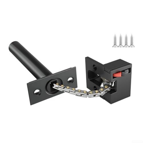 Verdecktes Kettenschloss aus Zinklegierung mit Diebstahlschutz, leise, reibungslose Bedienung und One-Touch-Verriegelungsmechanismus für verbesserte Sicherheit im Haus (schwarz) von Generisch