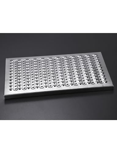 Verdickte Abflussgitterabdeckung aus Edelstahl, Kanalsiebabdeckung, Grabenabflussgitter for Zaunlinie, Hof, Kanalisation, Gehweg, Garten, Einkaufszentrum(304,30CM/11.8"_THICK 1.8MM) von Generisch