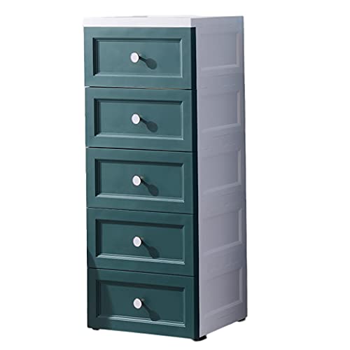 Verdickter 6-lagiger Aufbewahrungsschrank – mehrschichtiger Schlafzimmer-Nachttisch mit Schubladen, Badezimmer-Nizer-Regal, platzsparendes grünes Design von Generisch