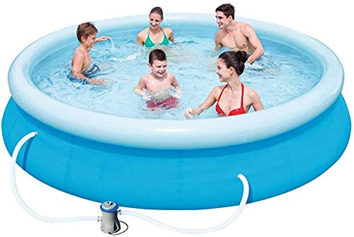 Verdicktes Schwimmbecken für Kinder und Erwachsene - Outdoor Planschbecken für 5-7 Personen, keine Installation erforderlich, Erschwingliches Paket mit Filterpumpe von Generisch