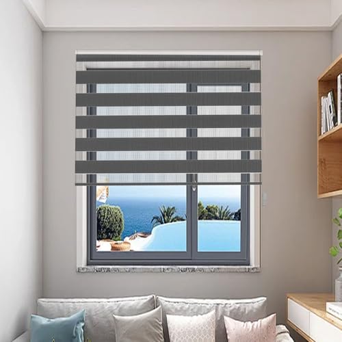 Verdunklungsrollos 55 x 160 cm - Doppelstoff lichtdurchlässig Raumverdunkelung Schattierungen Einfache Montage Kindersicher UV-Schutz für Wohnzimmer & Büro Verdunklungsrollos 55 x 160 cm - Doppelstoff lichtdurchlässig Raumverdunkelung Schattierungen Einfache Montage Kindersicher UV-Schutz für Wohnzimmer & Büro von Generisch
