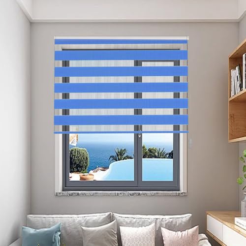 Verdunklungsrollos 55 x 160 cm - Doppelstoff lichtdurchlässig Raumverdunkelung Schattierungen Einfache Montage Kindersicher UV-Schutz für Wohnzimmer & Büro von Generisch