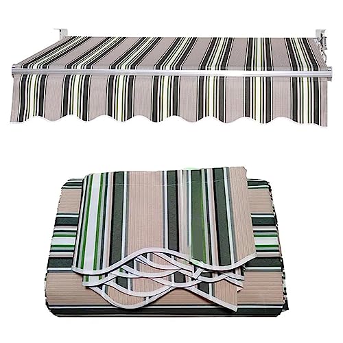 Versenkbare Terrassenmarkise Wasserdicht Sonnenschutz Abdeckung für Outdoor Garten Terrasse Innenhof Ersatz Baldachin Stoff Perfekt für Pergola (Größe:15x3m) von Generisch