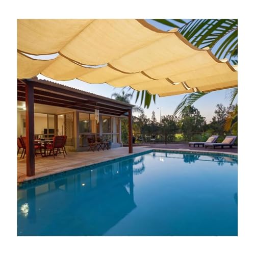 Versenkbares Pergola-Sonnensegel für den Außenbereich, U-förmige Welle, Ersatzdach für Terrasse, Terrasse und Terrasse (B 2,8 m x L: 13 m) – UV-Schutz und einfache Installation von Generisch