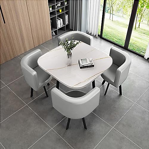 Versenkter runder Tisch und 4 Stühle – Empfangs- und Meeting-Möbel für Verkauf, Geschäfte, kleine Räume, Büro und Zuhause – stilvolles, platzsparendes Design Versenkter runder Tisch und 4 Stühle – Empfangs- und Meeting-Möbel für Verkauf, Geschäfte, kleine Räume, Büro und Zuhause – stilvolles, platzsparendes Design von Generisch