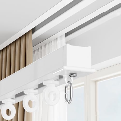 Versenktes Deckenvorhangschienensystem, robuste Aluminium-Schiebestange für Sichtschutz und Raumteiler von Generisch