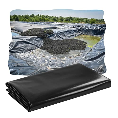 Verstärkte schwarze Teichfolie 1 x 9 m – 35S dickes Polyethylen, langlebige Fischteichfolie für Koiteich, Gartenpool und Bewässerungssysteme von Generisch