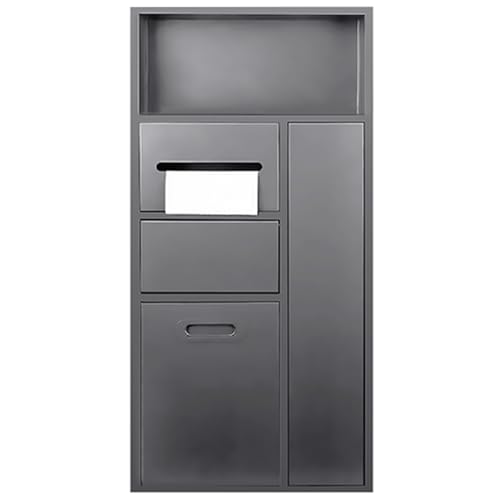 Versteckter Müllschrank mit integriertem Toilettenpapierhalter und Aufbewahrungsregal für Badezimmer, Schlafzimmer, Büro, Küche Versteckter Müllschrank mit integriertem Toilettenpapierhalter und Aufbewahrungsregal für Badezimmer, Schlafzimmer, Büro, Küche von Generisch