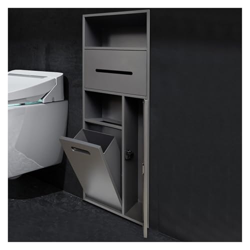 Versteckter Müllschrank mit integriertem Toilettenpapierhalter und Aufbewahrungsregal für Badezimmer, Schlafzimmer, Büro, Küche Versteckter Müllschrank mit integriertem Toilettenpapierhalter und Aufbewahrungsregal für Badezimmer, Schlafzimmer, Büro, Küche von Generisch