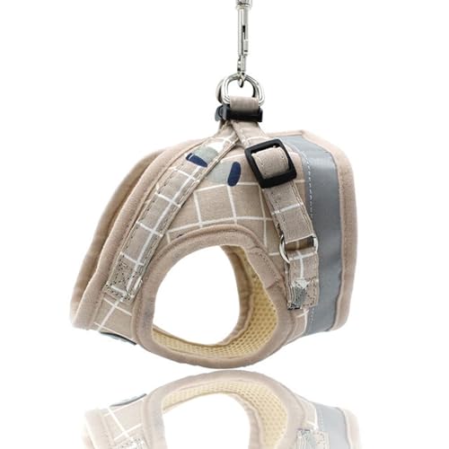 Hundegeschirr Set S – Verstellbar & Reflektierend – Atmungsaktives Welpen Geschirr mit Leine für Kleine Hunde – Geschirr Hund, Khaki Hundegeschirr Set S – Verstellbar & Reflektierend – Atmungsaktives Welpen Geschirr mit Leine für Kleine Hunde – Geschirr Hund, Khaki von Generisch