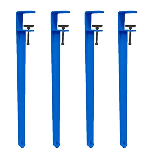 Verstellbare 71 cm F-förmige Tischbeine zum Aufstecken, für Arbeitstisch, Couchtisch und Bartisch, Set mit 4 blauen Möbelbeinen ohne Stanzen, Frühstücksbar und Arbeitsplattenstützbeine von Generisch