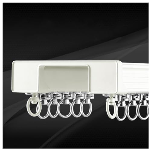Verstellbare Aluminium-Vorhangschiene mit leisen Riemenscheiben für Decken- oder Wandmontage, ideal für Dusche, Badezimmer und Wohnzimmer Privatsphäre von Generisch