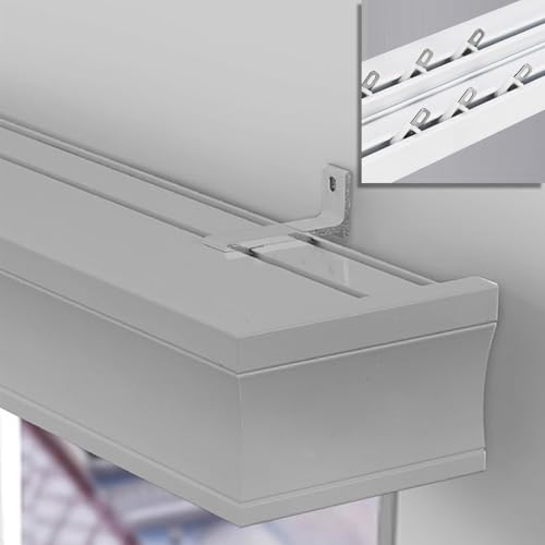 Verstellbare Aluminium-Vorhangschienenhalterung – Wandmontierter Raumteiler für 10 bis 70 cm, perfekt für Zuhause und Büro (Grau, 2er-Pack) von Generisch