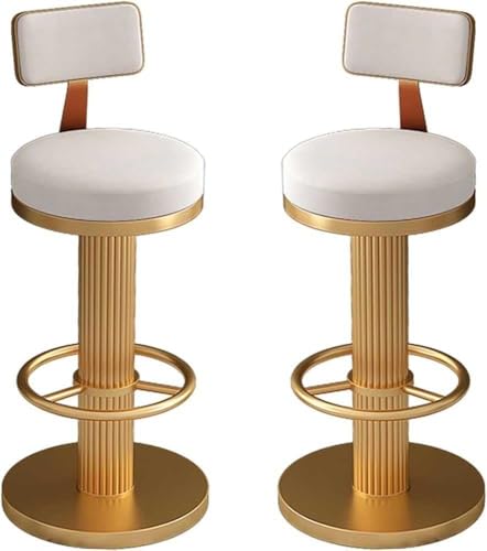 Verstellbare Barhocker mit Drehgelenk, 2er-Set mit Samtrücken – bequeme Inselstühle, dicke Beine, 250 kg Tragkraft, runde Basis Thekenhocker Verstellbare Barhocker mit Drehgelenk, 2er-Set mit Samtrücken – bequeme Inselstühle, dicke Beine, 250 kg Tragkraft, runde Basis Thekenhocker von Generisch