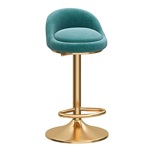 Verstellbare Barhocker mit Rückenlehne, Samt-gepolsterte Esszimmerstühle, moderner Bistrohocker mit goldfarbenem Metallfuß, stilvolle Küchensitzgelegenheit für Zuhause und Bar Verstellbare Barhocker mit Rückenlehne, Samt-gepolsterte Esszimmerstühle, moderner Bistrohocker mit goldfarbenem Metallfuß, stilvolle Küchensitzgelegenheit für Zuhause und Bar von Generisch