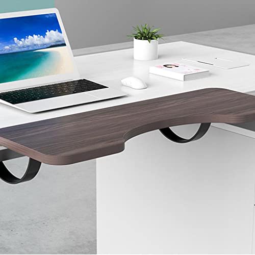 Verstellbare Computer-Schreibtischverlängerung mit Armstütze, Tastaturablage und Schublade, ergonomischer Arbeitsplatz, Bogen-Clip-Design, 55 x 24 cm, Schwarz/Weiß von Generisch