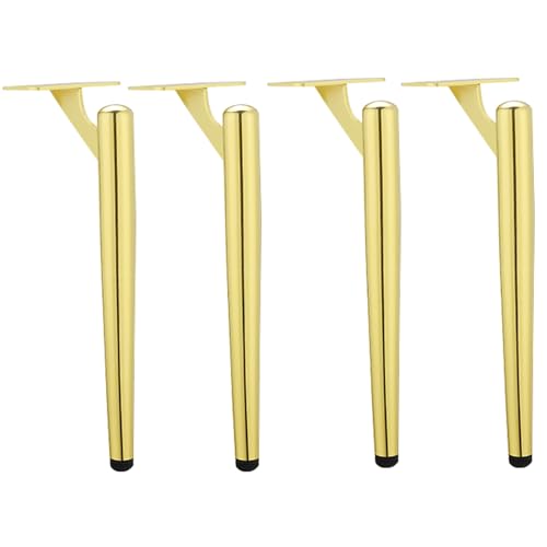 Verstellbare Couchtischbeine aus Metall, goldfarbene Schreibtischbeine für DIY-Möbel, perfekt für Esstische, Werkbänke und Computertische (12 cm), 4 Stück von Generisch