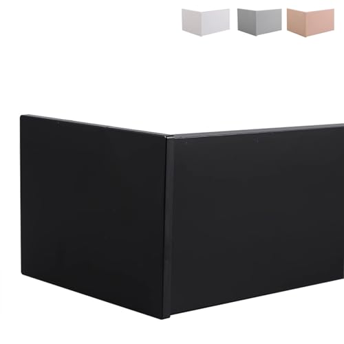 Verstellbare Deckenvorhangstange und Querbehangkasten, 152 bis 60 cm, Verdunkelungsvolant für Duschen, 4 Farboptionen (schwarz, 2,5 m), stilvolle Heimdekor-Lösung von Generisch