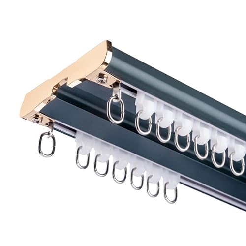 Verstellbare Doppel-Deckenvorhangschiene für Dusche und Raumteiler, langlebige Aluminiumschiene für mehr Privatsphäre von Generisch