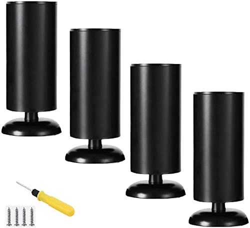Verstellbare Edelstahl-Möbelbeine, runde Metallfüße für Sofa, Couchtisch, TV-Ständer, Badezimmerschränke, langlebige Unterstützung mit Gummi-Pad, 4 Stück, modernes Design Verstellbare Edelstahl-Möbelbeine, runde Metallfüße für Sofa, Couchtisch, TV-Ständer, Badezimmerschränke, langlebige Unterstützung mit Gummi-Pad, 4 Stück, modernes Design von Generisch