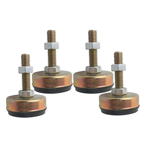 Verstellbare Füße, 4 Stück, Gelenk-Nivellierfüße, 43 mm Bodendurchmesser, Möbel-Nivellierrollen für Schränke, Werkbänke, Küchen, Garagen (M8 x 100 mm) von Generisch
