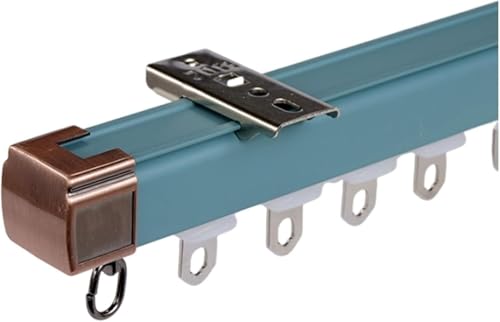 Verstellbare Gardinenstange, 100–600 cm, Aluminium-Vorhangschiene für Decken- oder Wandmontage, ideal für Wohnzimmer, Schlafzimmer und Raumteiler, stilvolles blaues Finish Verstellbare Gardinenstange, 100–600 cm, Aluminium-Vorhangschiene für Decken- oder Wandmontage, ideal für Wohnzimmer, Schlafzimmer und Raumteiler, stilvolles blaues Finish von Generisch