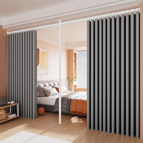 Verstellbare Gardinenstangen für Raumteiler, wärmeisolierte Verdunkelungsvorhänge, Raumtrenner, passend für Breite 7,2 m - 8,2 m Verstellbare Gardinenstangen für Raumteiler, wärmeisolierte Verdunkelungsvorhänge, Raumtrenner, passend für Breite 7,2 m - 8,2 m von Generisch