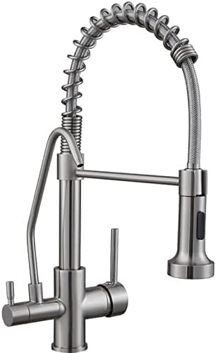 Verstellbare Küchenarmatur mit Doppelgriff, 360° Drehgelenk, inklusive 3-in-1-Wasserfilter für Trinkwasser & Lebensmittelzubereitung, einfach zu installieren, modernes Design Verstellbare Küchenarmatur mit Doppelgriff, 360° Drehgelenk, inklusive 3-in-1-Wasserfilter für Trinkwasser & Lebensmittelzubereitung, einfach zu installieren, modernes Design von Generisch